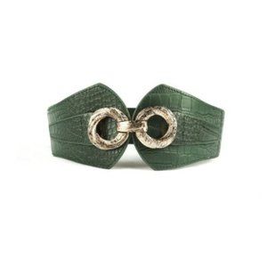 Wide Elastic Waist Belts Green